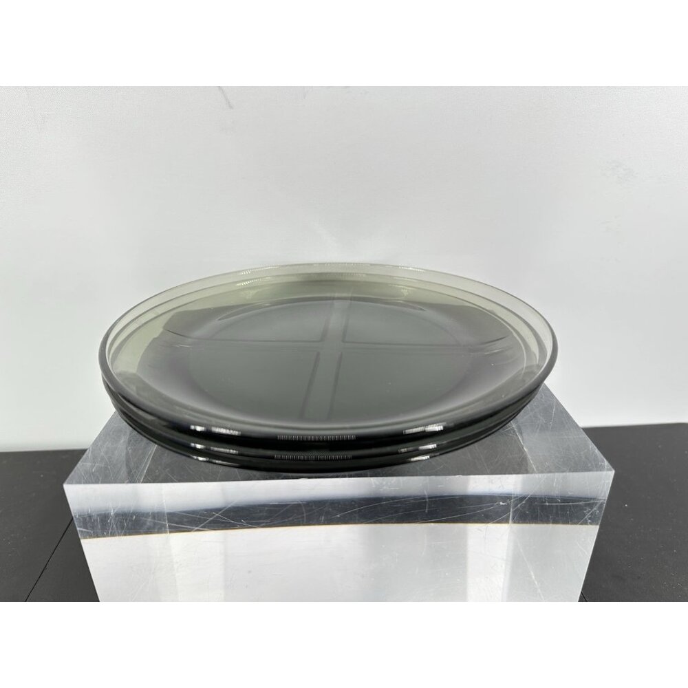 Kosta Boda Bruk 7.67 Inch Salad Plate, Smoke Gray (set of 3, Preowned)